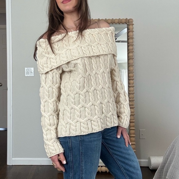 Paul James Made in England Wool Cable-knit Sweater - Picture 2 of 11